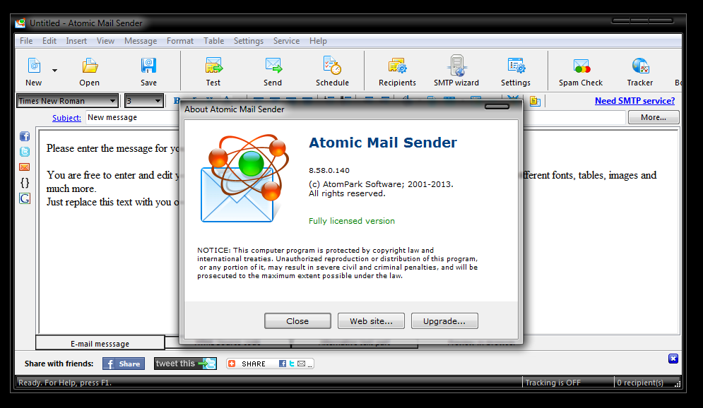 Atomic Mail Sender Crack v9.5 + Registration Key [2022] Latest