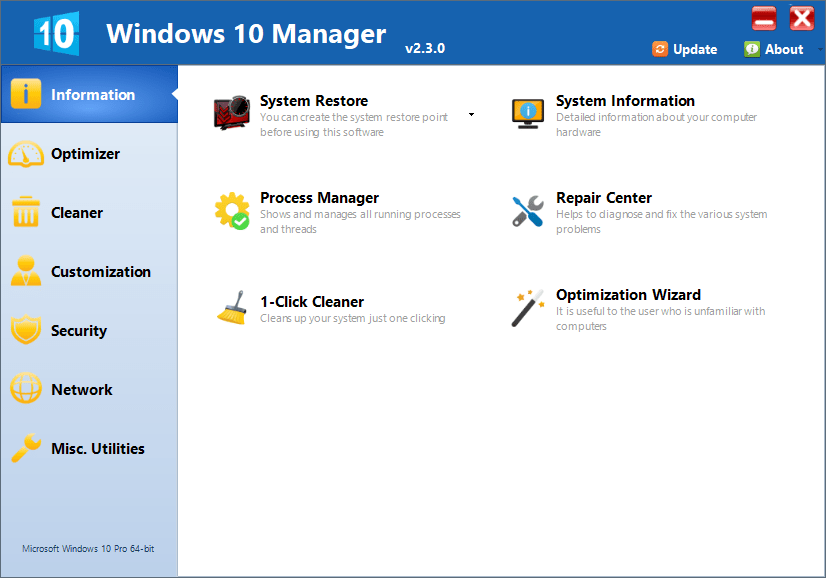 Yamicsoft Windows 10 Manager Crack 3.5.5 With Keygen Latest Version